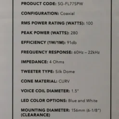 Fusion SG-FL77SPW Signature Marine Speakers With LED 7.7in 280W White -Cheap Fusion Store 010 01428 10 4