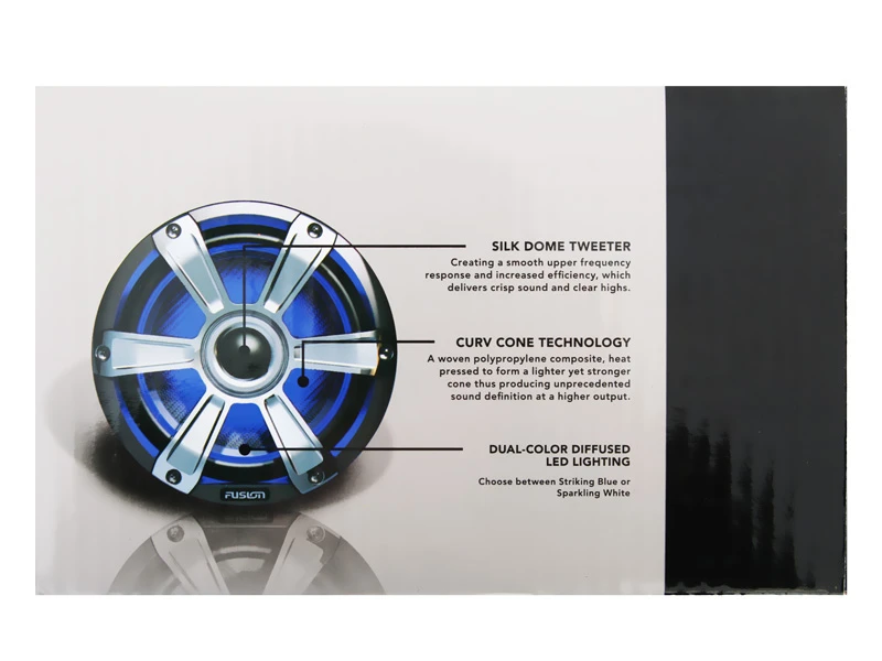 Fusion SG-FL77SPC Signature Marine Speakers With LED 7.7in 280W Chrome 6 Fusion SG-FL77SPC Signature Marine Speakers With LED 7.7in 280W Chrome - Image 6