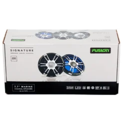 Fusion Signature 2-Way Coaxial Sports Chrome Marine Speakers With LED 7.7in 280W