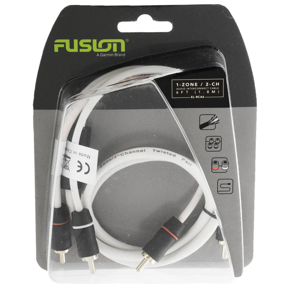 Fusion EL-RCA6 Standard 2-Way Twisted RCA Cable 1.8m 1 Fusion EL-RCA6 Standard 2-Way Twisted RCA Cable 1.8m