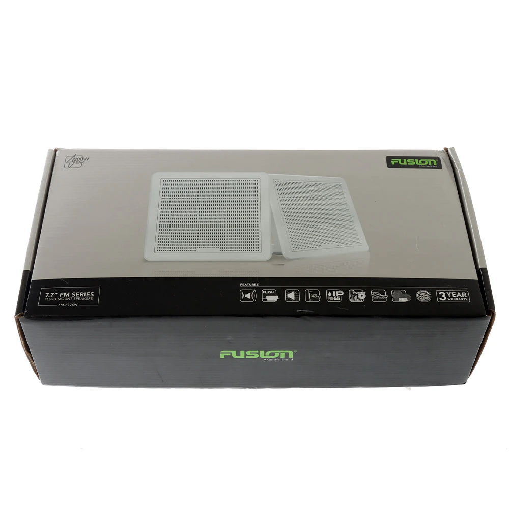 Fusion FM-F77SW Flush Mount Marine Speakers 7.7in 200W White 1 Fusion FM-F77SW Flush Mount Marine Speakers 7.7in 200W White