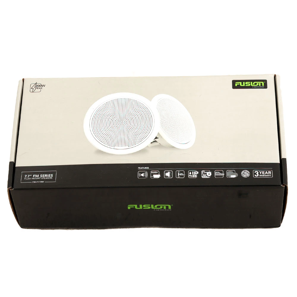 Fusion FM-F77RW Flush Mount Marine Speakers 7.7in 200W White 1 Fusion FM-F77RW Flush Mount Marine Speakers 7.7in 200W White