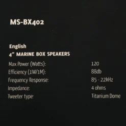 Fusion MS-BX402 Marine 2-Way Box Speakers 120W -Cheap Fusion Store 3283 4 n