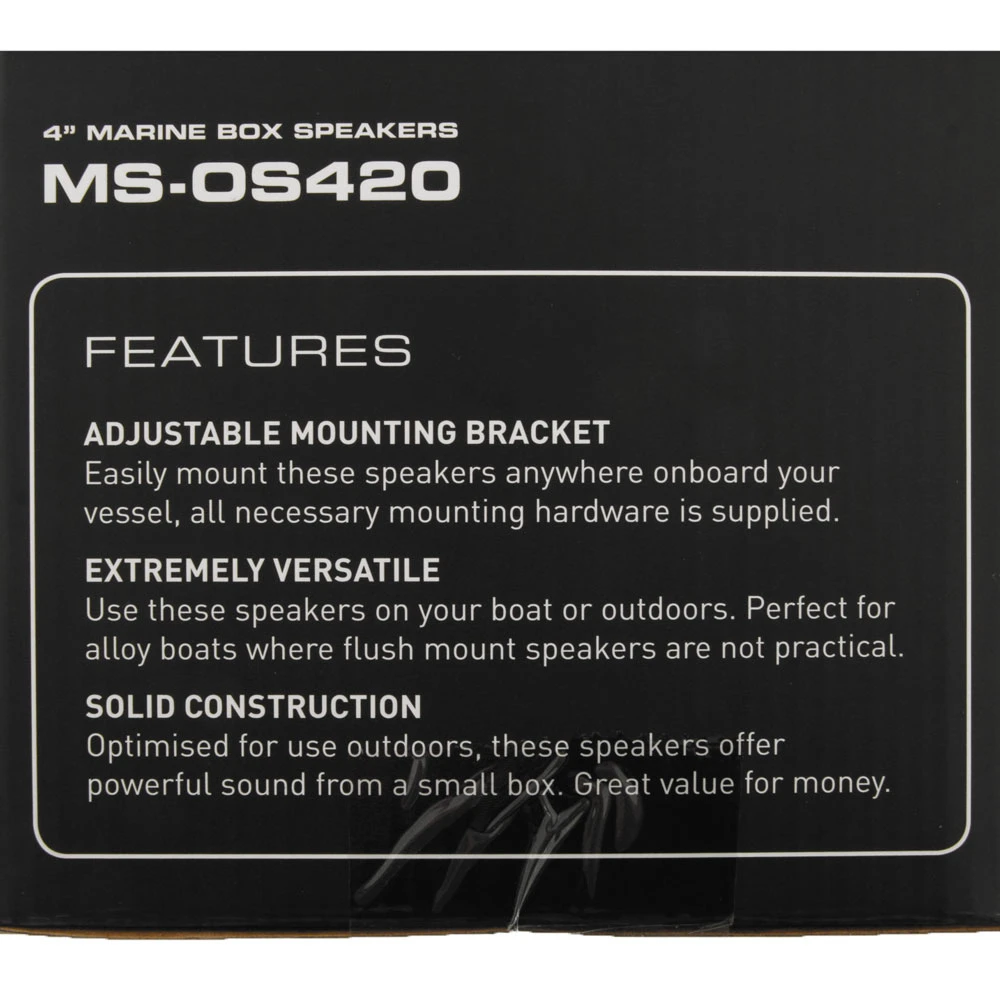 Fusion 2-Way Marine Box Speakers 4in 100W Pair 2 Fusion 2-Way Marine Box Speakers 4in 100W Pair - Image 2