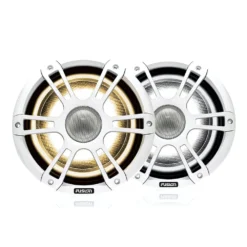 Fusion Signature Series 3 Sports White Coaxial Marine Speakers With Regulator 6.5in 230W