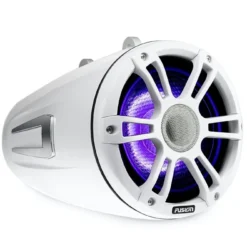 Fusion Signature 3 Sports White LED Marine Wake Tower Speakers 7.7in 280W -Cheap Fusion Store sg crgbw wts spw right facing white 77