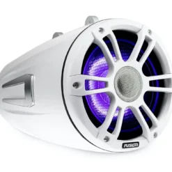Fusion Signature 3 Wake Tower Sports White LED Marine Speakers 8.8in 330W -Cheap Fusion Store sg crgbw wts spw right facing white 88